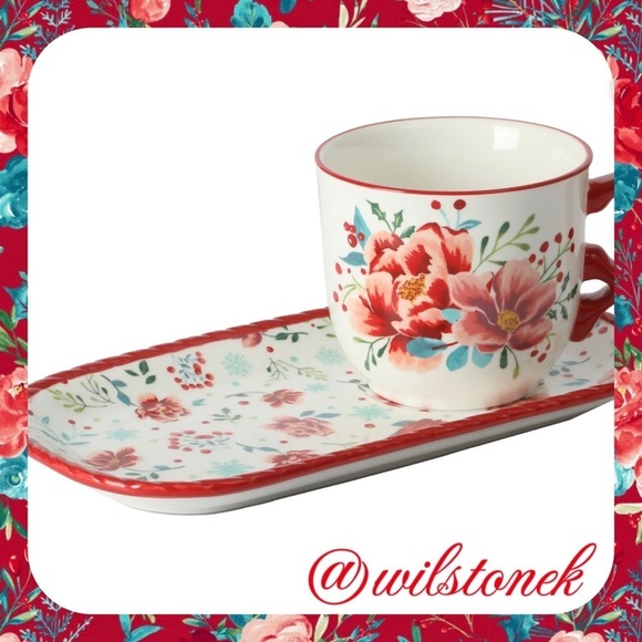 The Pioneer Woman Merry Meadow 2-piece Mug and Tray Set. - Picture 1 of 6